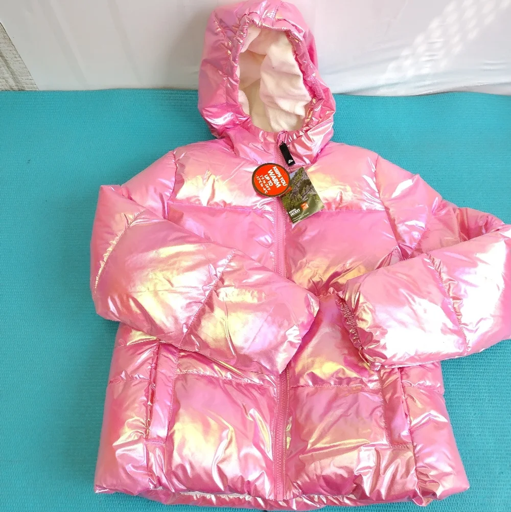 NWT Ozark Trail Girls Winter Puffer Jacket Fleece Lined XL (14-16)